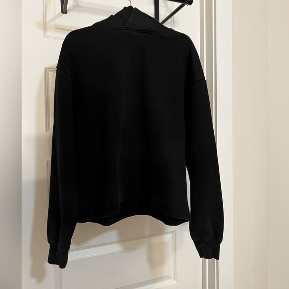 Rue Porter Cropped Heavyweight Hoodie Black Size Medium - Picture 1 of 3